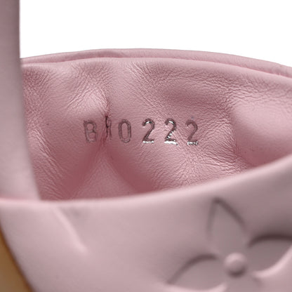 Louis Vuitton Lambskin Embossed Monogram Revival 95mm Mules 36 Rose Claire 6 of 9