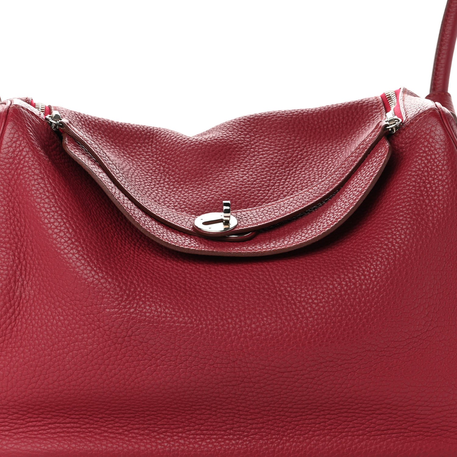 Hermes Taurillon Clemence Lindy 34 Rouge Vif 7 of 8