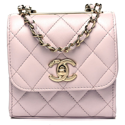 Chanel Lambskin Quilted Mini Trendy CC Clutch With Chain Light Pink 1 of 9