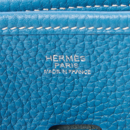 Hermes Taurillon Clemence Evelyne III PM Blue Jean 8 of 10
