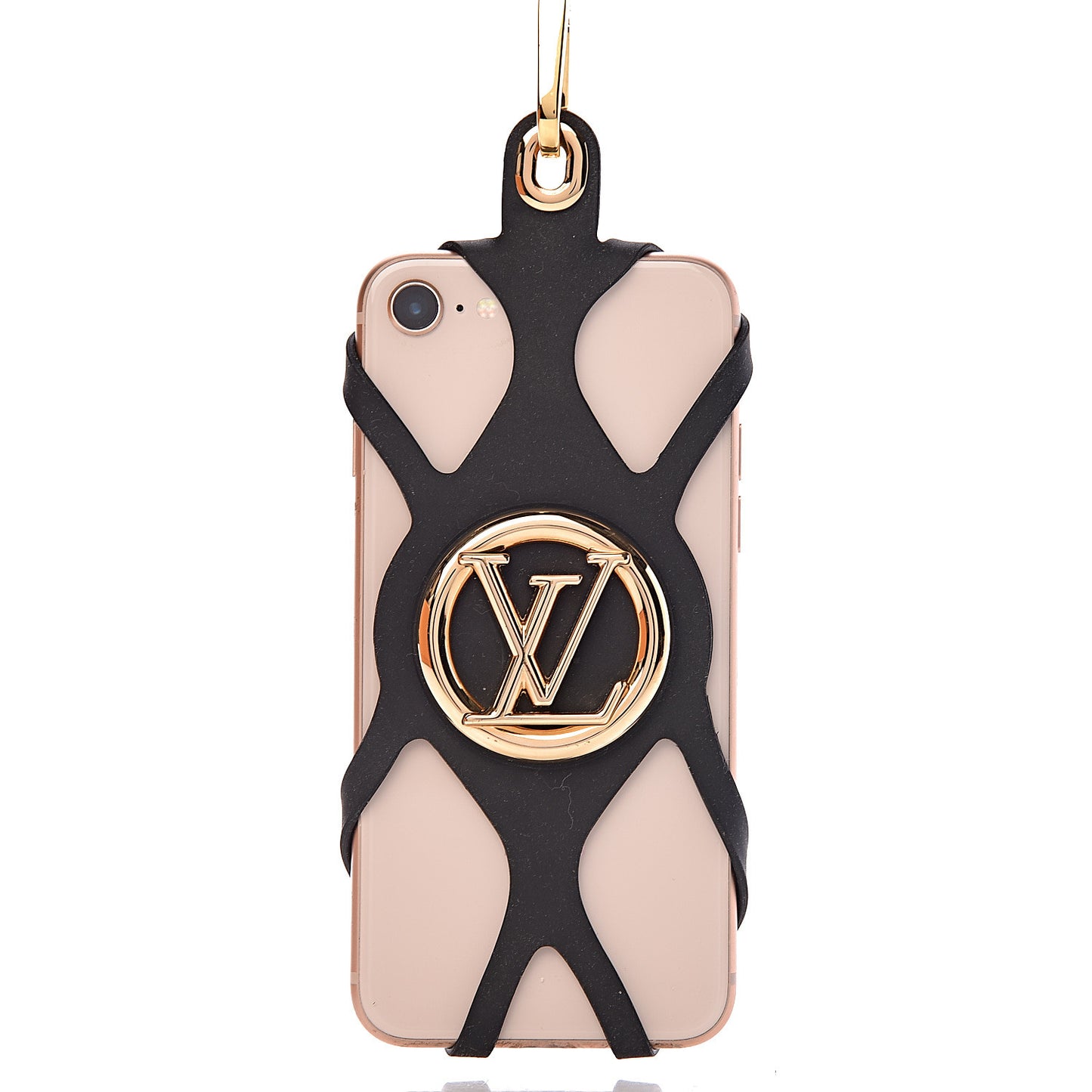 Monogram Silicone Louise Phone Holder Black