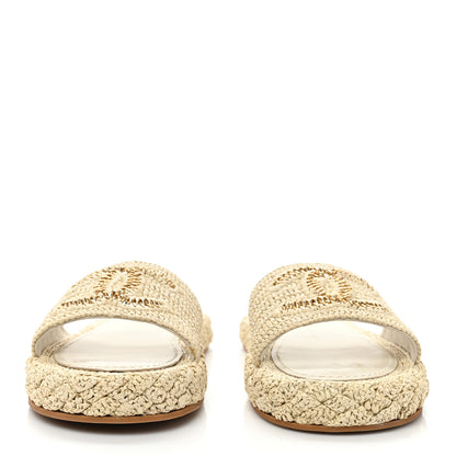 Chanel Cord Braided CC Mules 41 Light Beige 2 of 9