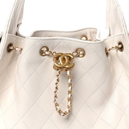 Chanel Caviar Quilted Small Chanel 25 Handbag White 8 of 10