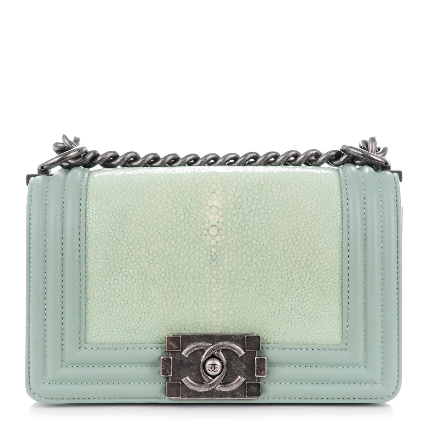 Galuchat Stingray Small Boy Flap Light Blue