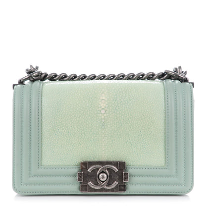 Chanel Galuchat Stingray Small Boy Flap Light Blue 1 of 7