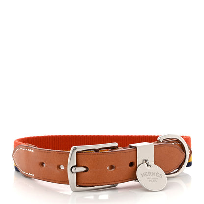 Hermes Toile Natural Bridle Robocar II Dog Collar M Dark Irish 1 of 6
