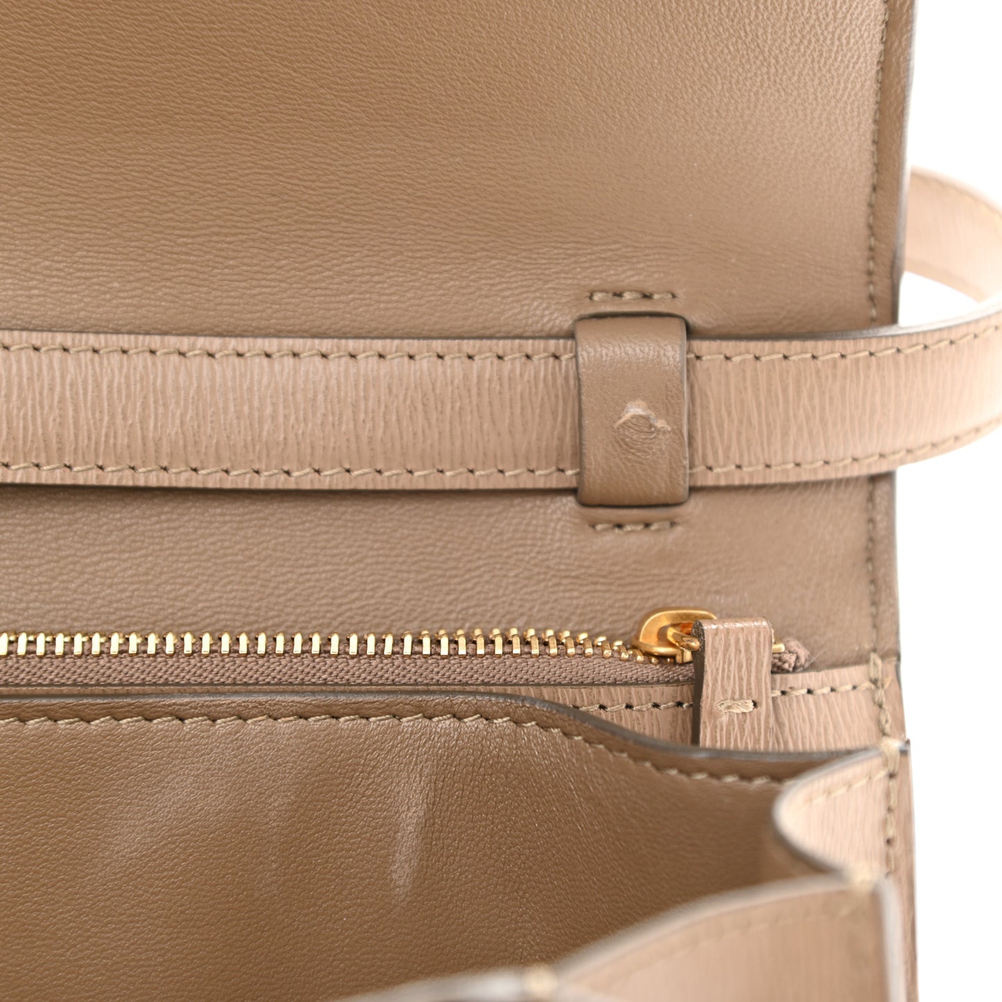 Liege Calfskin Medium Classic Box Flap Bag Taupe