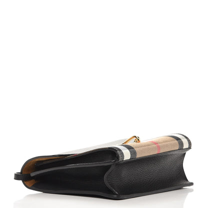 Burberry Derby Calfskin House Check Small Macken Crossbody Bag Black 4 of 7
