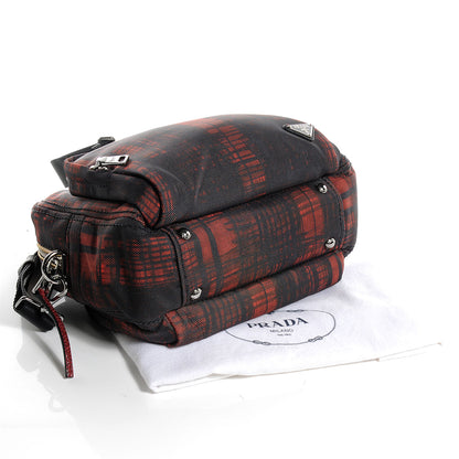 Prada Cordura Crocco Satchel Rosso 4 of 11