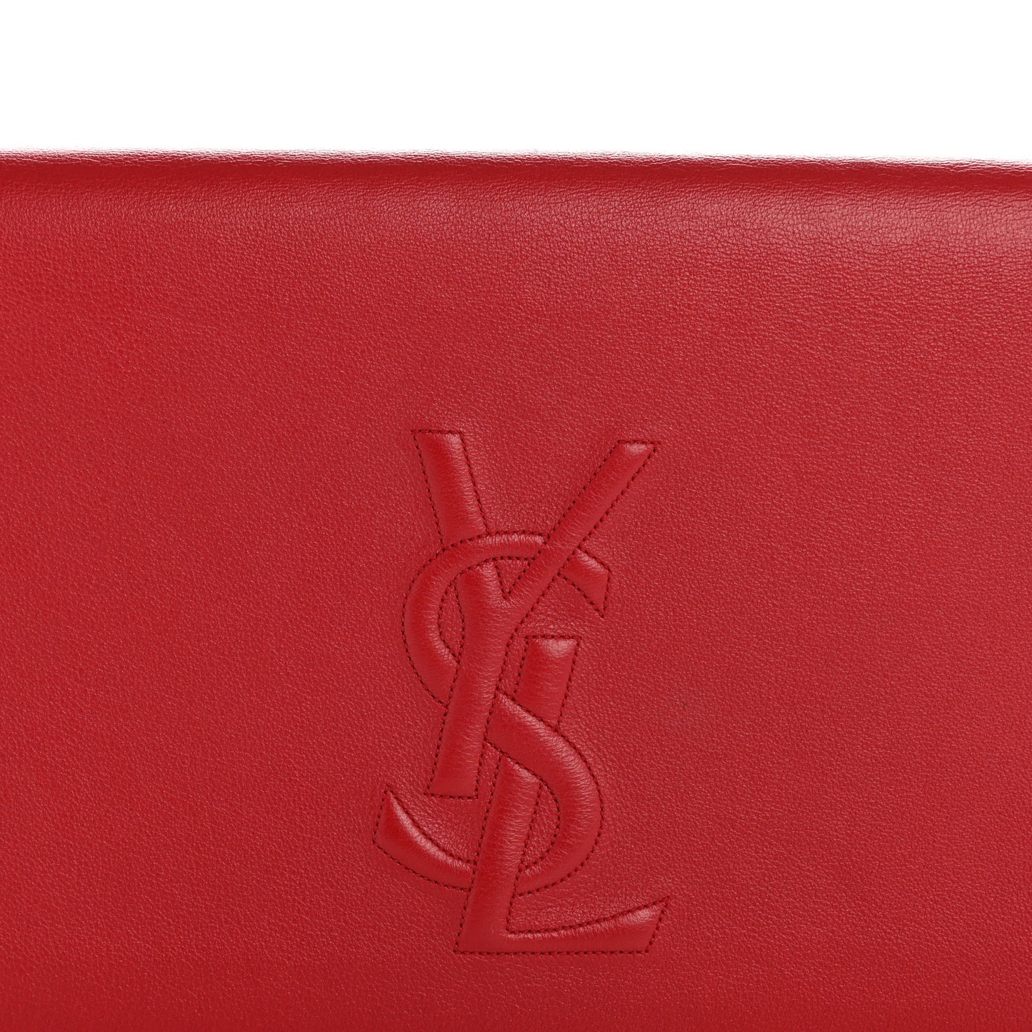 Calfskin Monogram Large Belle De Jour Clutch Red