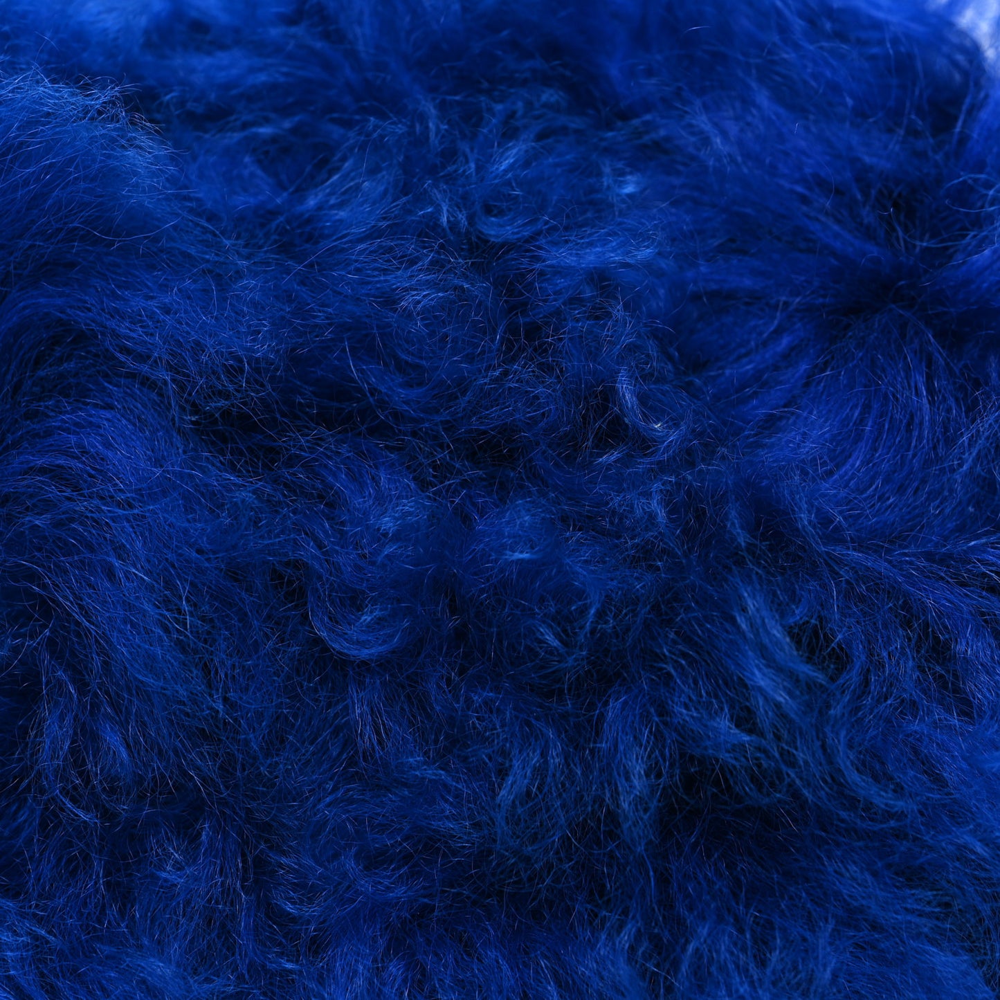 Shearling Lambskin CC Hook Card Holder Blue