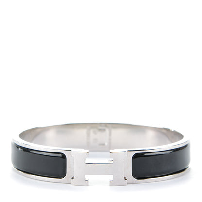 Hermes Enamel Narrow Clic Clac H Bracelet GM Black 1 of 5