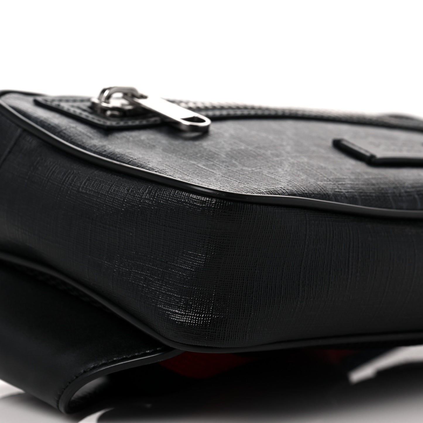 Soft GG Supreme Monogram Web Belt Bag Black Grey