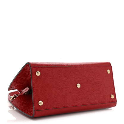 Gucci Dollar Calfskin Medium Soho Top Handle Satchel Hibiscus Red 4 of 11