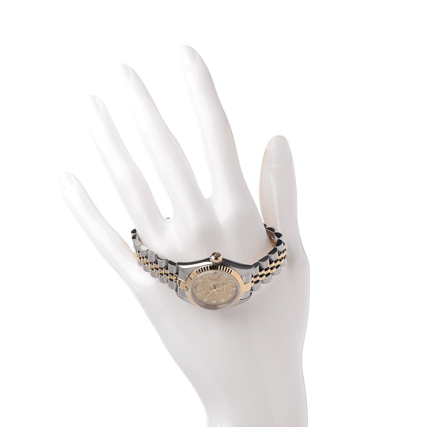 Stainless Steel 18K Yellow Gold Diamond 26mm Oyster Perpetual Datejust Watch Champagne Jubilee 179173