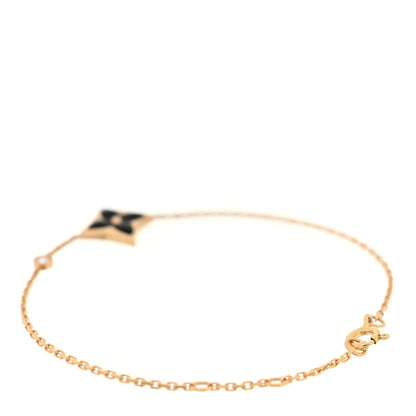 Louis Vuitton 18K Yellow Gold Diamond Black Onyx Color Blossom BB Star Bracelet 2 of 5