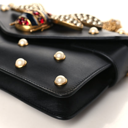 Gucci Nappa Pearl Studded Mini Queen Margaret Broadway Shoulder Bag Black 8 of 8
