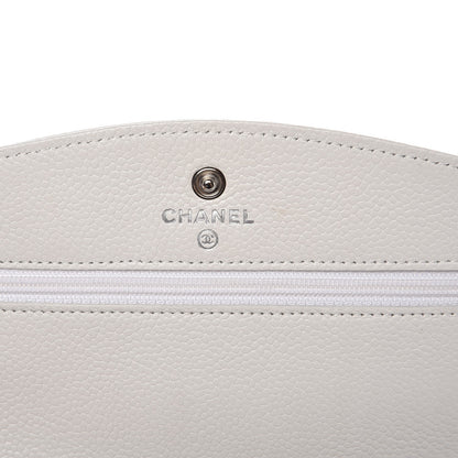 Chanel Caviar Timeless CC Wallet on Chain WOC White 6 of 11