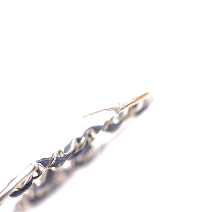 Chanel Lambskin CC Chain Hoop Earrings Black Gold 4 of 4