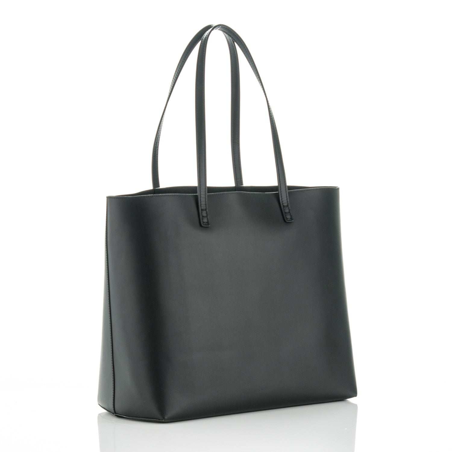 Fendi Vitello Ginevra Elaphe Monster Eyes Shopping Tote Black Naturale 3 of 7