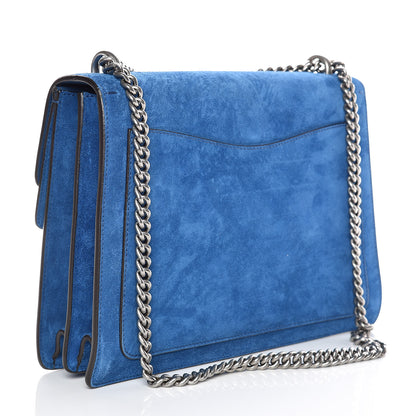 Gucci Suede Medium Dionysus Shoulder Bag Blue 3 of 14