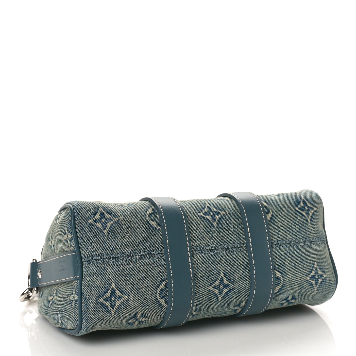 Monogram Washed Denim Keepall Bandouliere 25