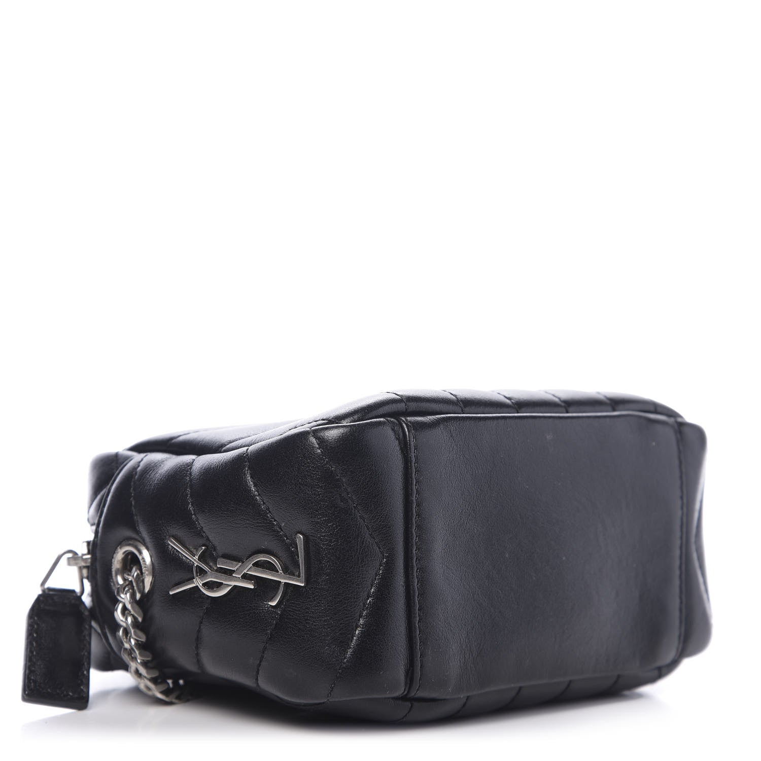 Saint Laurent Calfskin Y Quilted Monogram Mini Loulou Camera Bag Black 4 of 9