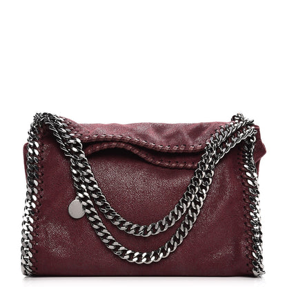 Stella McCartney Shaggy Deer Mini Falabella Fold Over Tote Plum 1 of 7