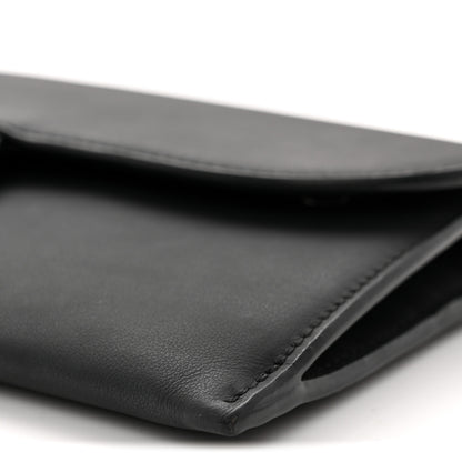 Christian Dior Ultra Matte Calfskin Saddle Chain Wallet Pouch Black 11 of 11
