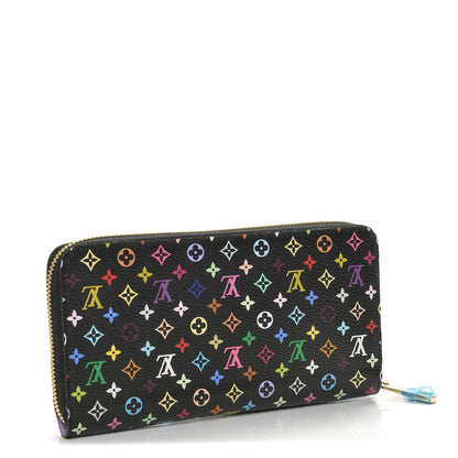 Louis Vuitton Monogram Multicolor Zippy Wallet Black Violet 3 of 6