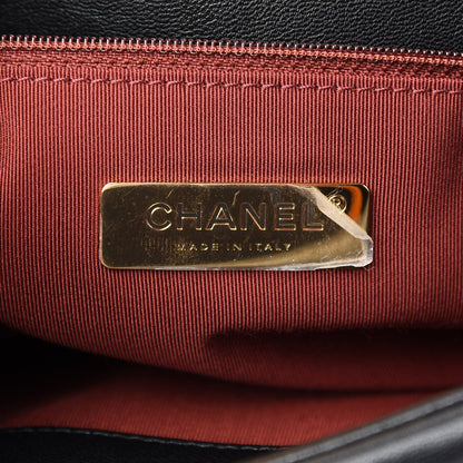 Chanel Goatskin Quilted Maxi Chanel 19 Flap Black 6 of 9