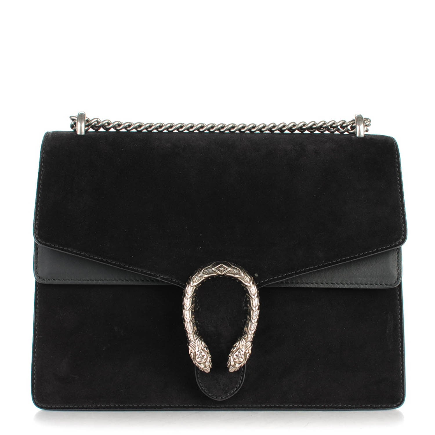 Gucci Suede Medium Dionysus Shoulder Bag Black 1 of 7