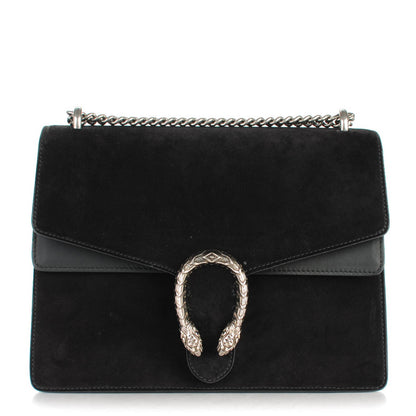 Gucci Suede Medium Dionysus Shoulder Bag Black 1 of 7