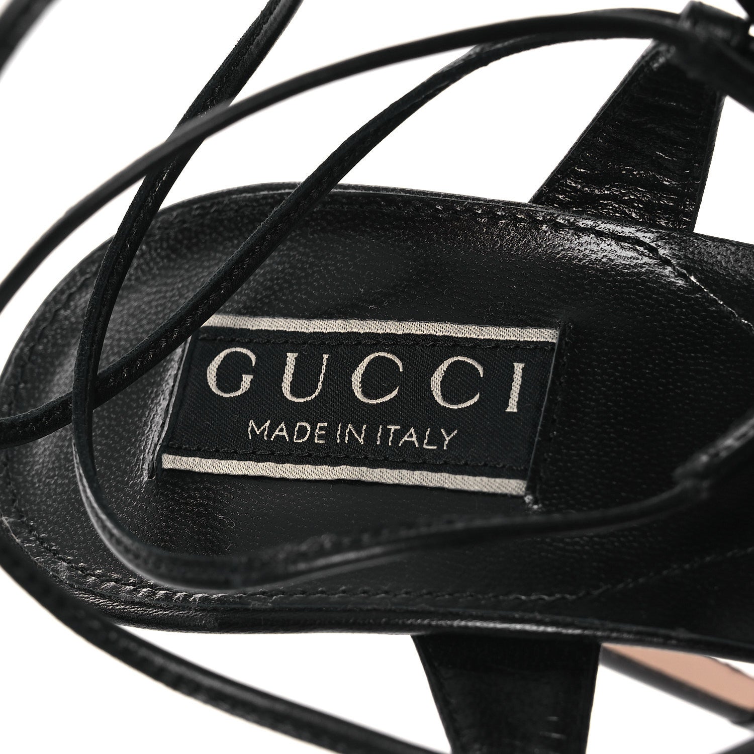 Gucci Malaga Kid Crystal Strappy Horsebit Sandals 39.5 Black 9 of 10