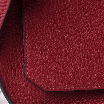 Hermes Taurillon Clemence Jypsiere 28 Rouge Grenat 9 of 14