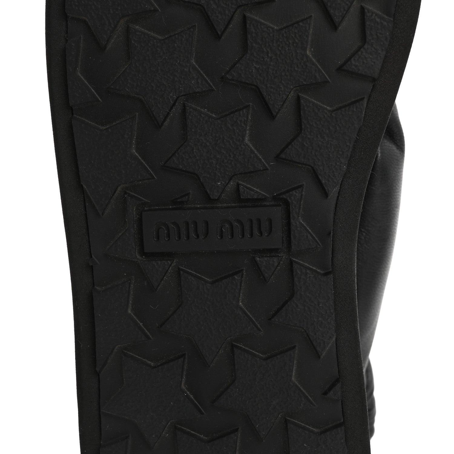 Miu Miu Padded Nappa Flatform Sandals 35 Black 8 of 9