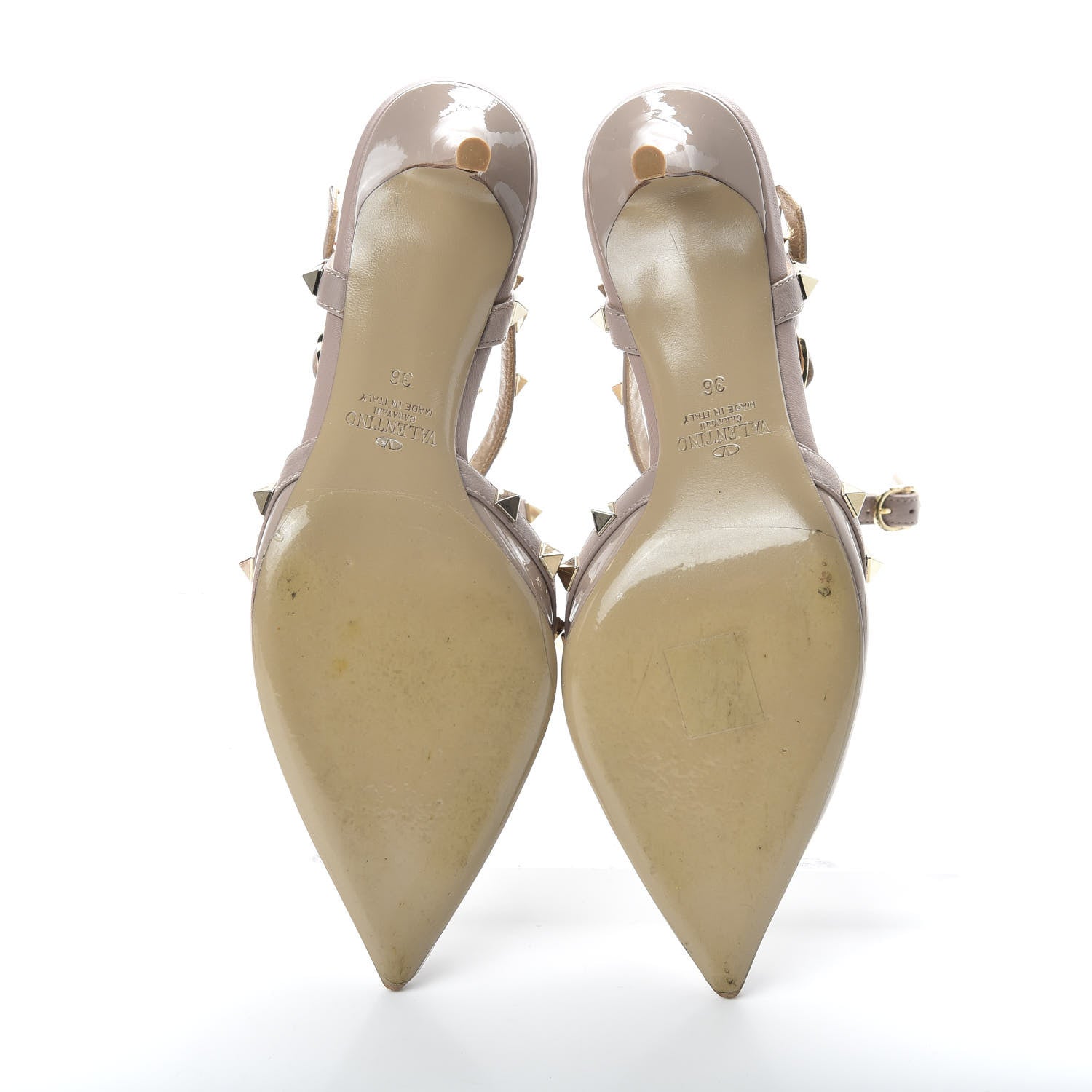 Valentino Garavani Patent Rockstud Ankle Strap 65mm Pumps 36 Poudre 5 of 9