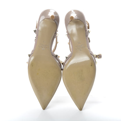 Valentino Garavani Patent Rockstud Ankle Strap 65mm Pumps 36 Poudre 5 of 9