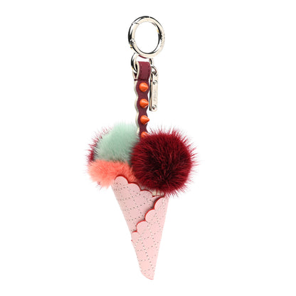 Fendi Mink Fur Calfskin Fun Fair Bag Charm Multicolor 1 of 5