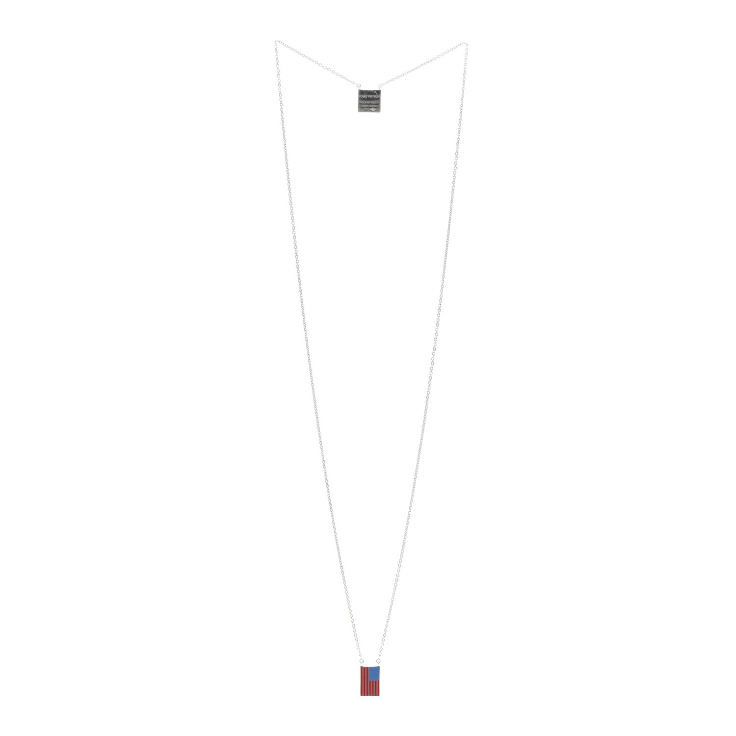 Louis Vuitton Sterling Silver Enamel 2017 America's Cup Necklace 3 of 4