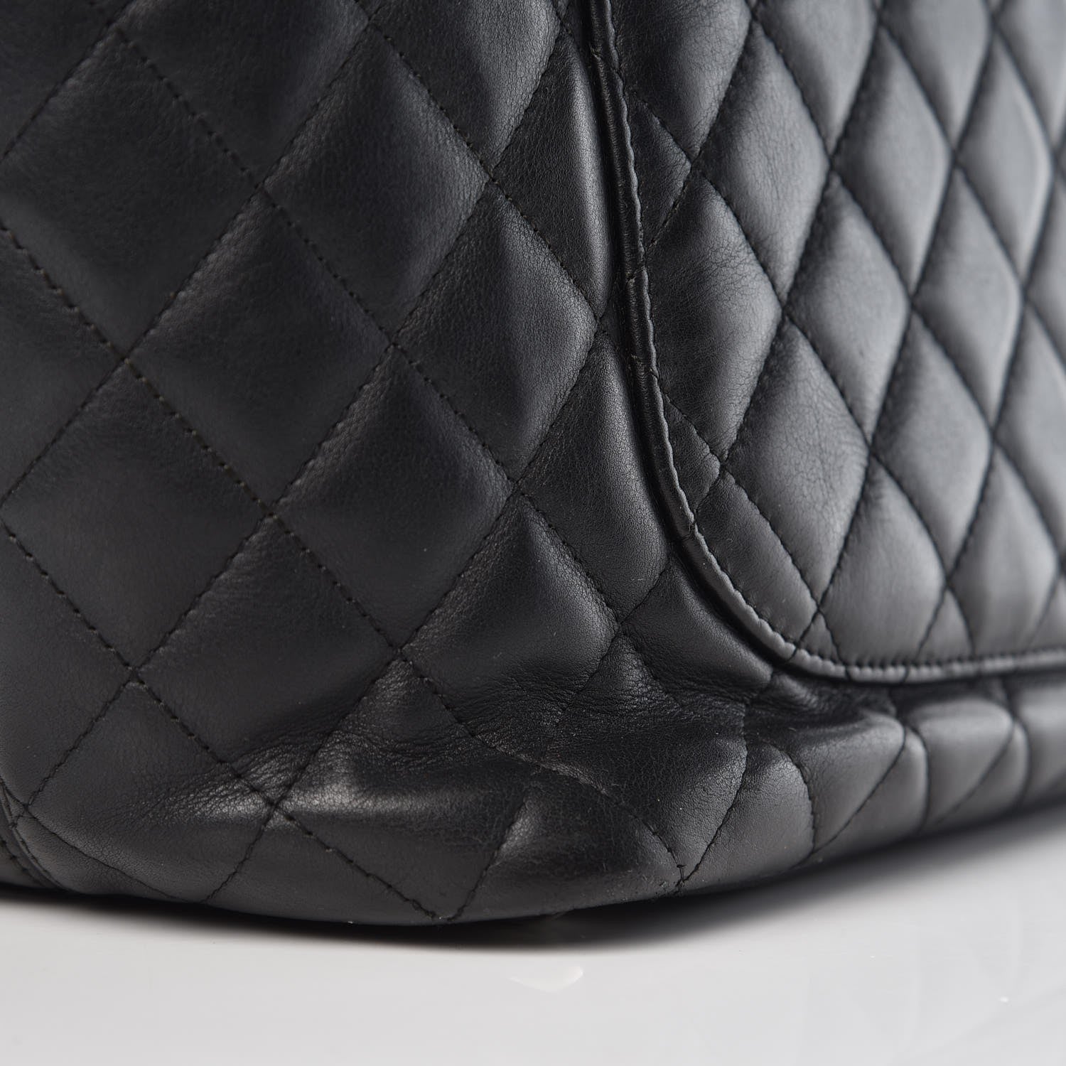Chanel Calfskin Quilted Large Cambon Tote Black White 4 of 8