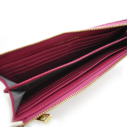 Marc Jacobs Leather Quilted Zip Clutch Wallet Fuchsia 5 of 8