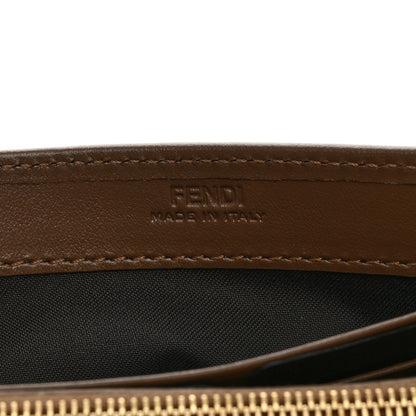 Fendi Vitello Soft F is Fendi Bi-Color FF 1974 Embossed Continental Envelope Wallet Maya Black 6 of 12