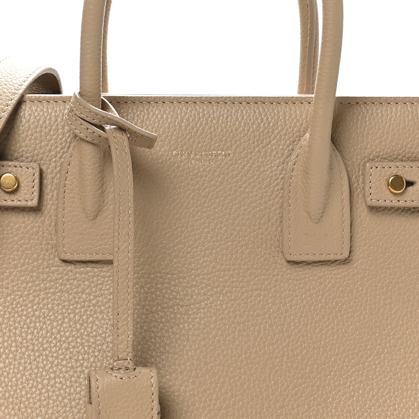Grained Calfskin Baby Sac De Jour Souple Dark Beige