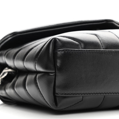 Saint Laurent Calfskin Y Quilted Monogram Toy Loulou Crossbody Bag Black 10 of 11