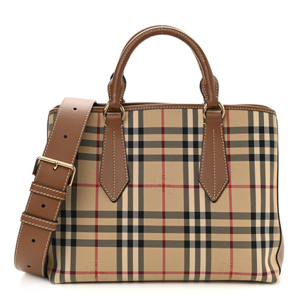 Burberry Horseferry Check Medium Ballingdon Tote Honey Tan 1 of 9