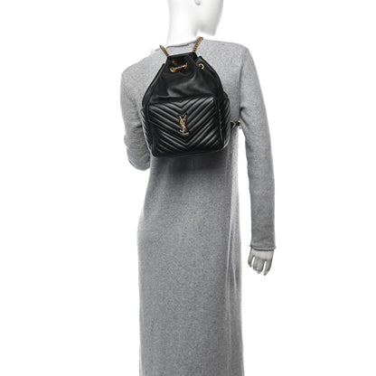 Saint Laurent Lambskin Matelasse Monogram Joe Backpack Black 2 of 10