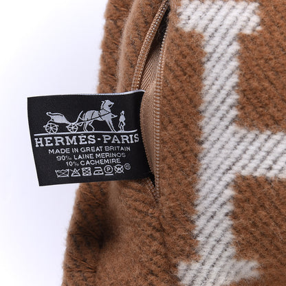Hermes Wool Cashmere Avalon Pillow PM Ecru Camel 3 of 3