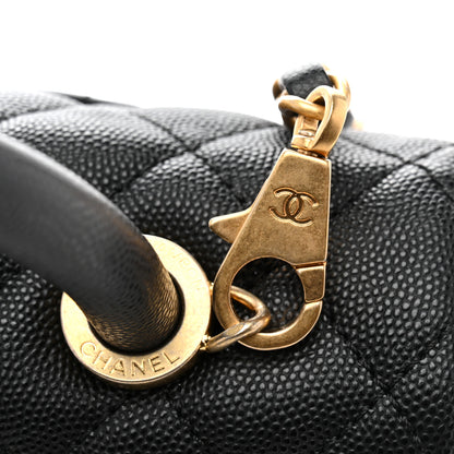 Chanel Caviar Quilted Small Coco Handle Flap Black 11 of 12