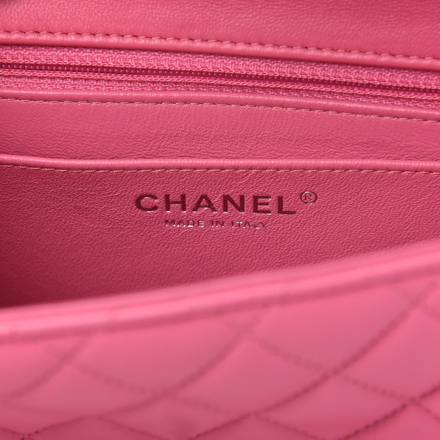 Lambskin Quilted Mini Square Flap Pink